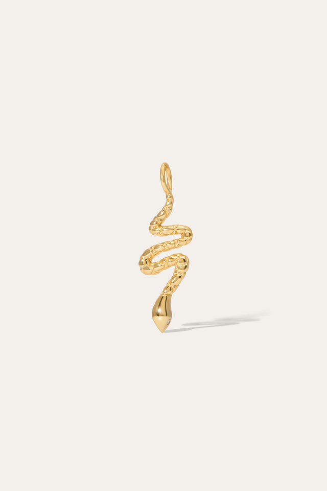 Medium Snake Gold Vermeil Charm