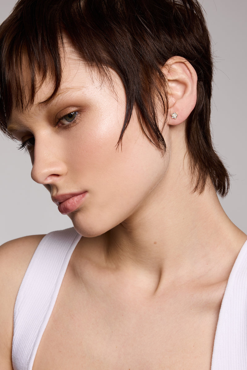 silver stud earrings