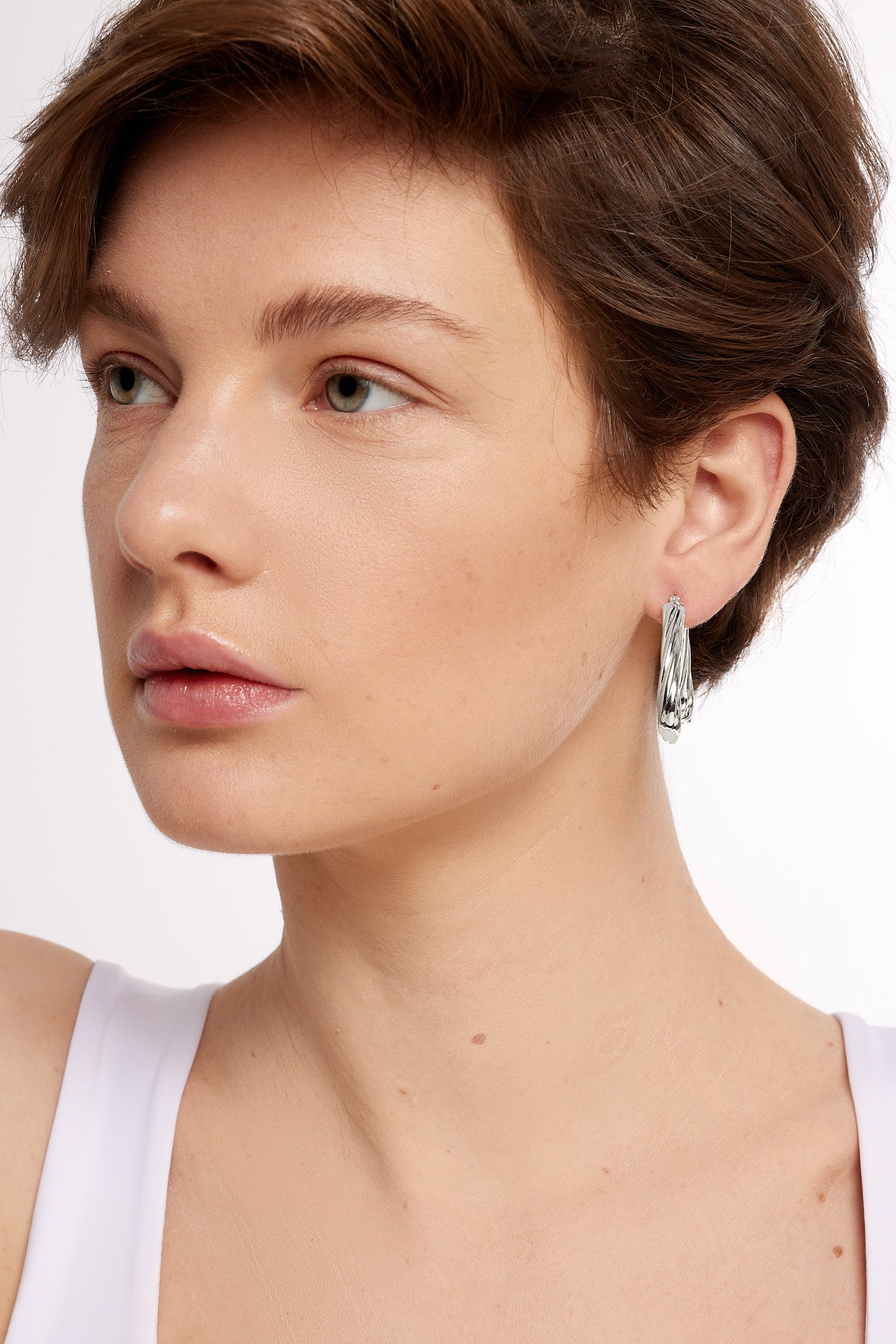 silver hoop earrings