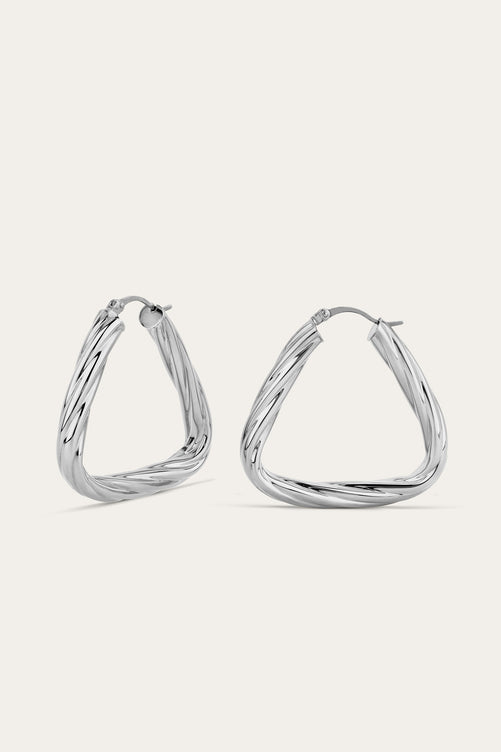 silver hoop earrings