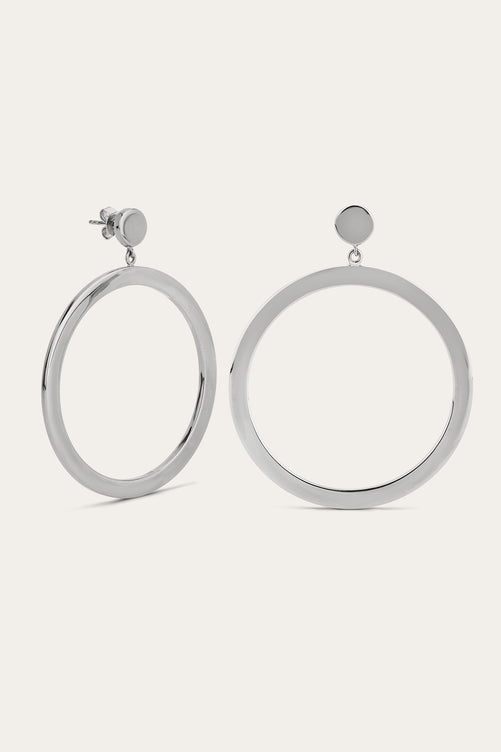 silver hoop earrings