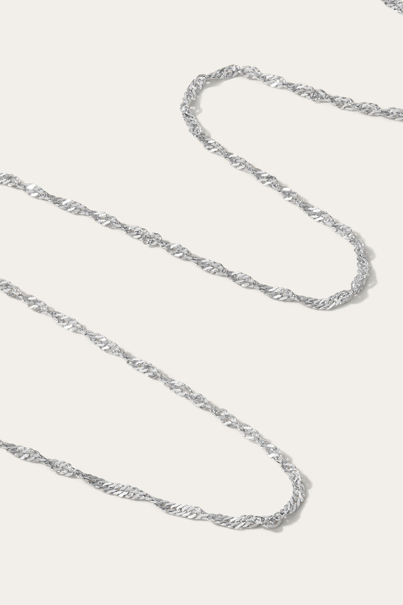 silver layered necklace