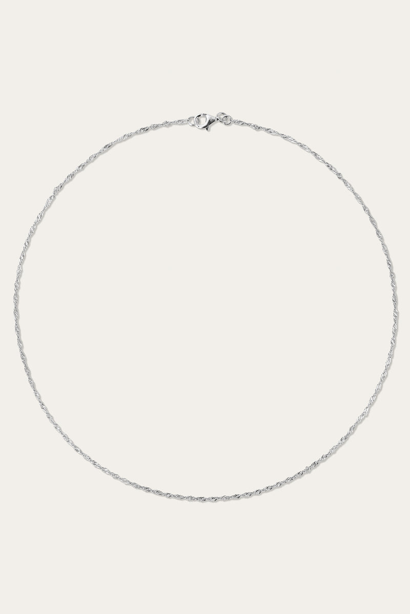 silver layered necklace