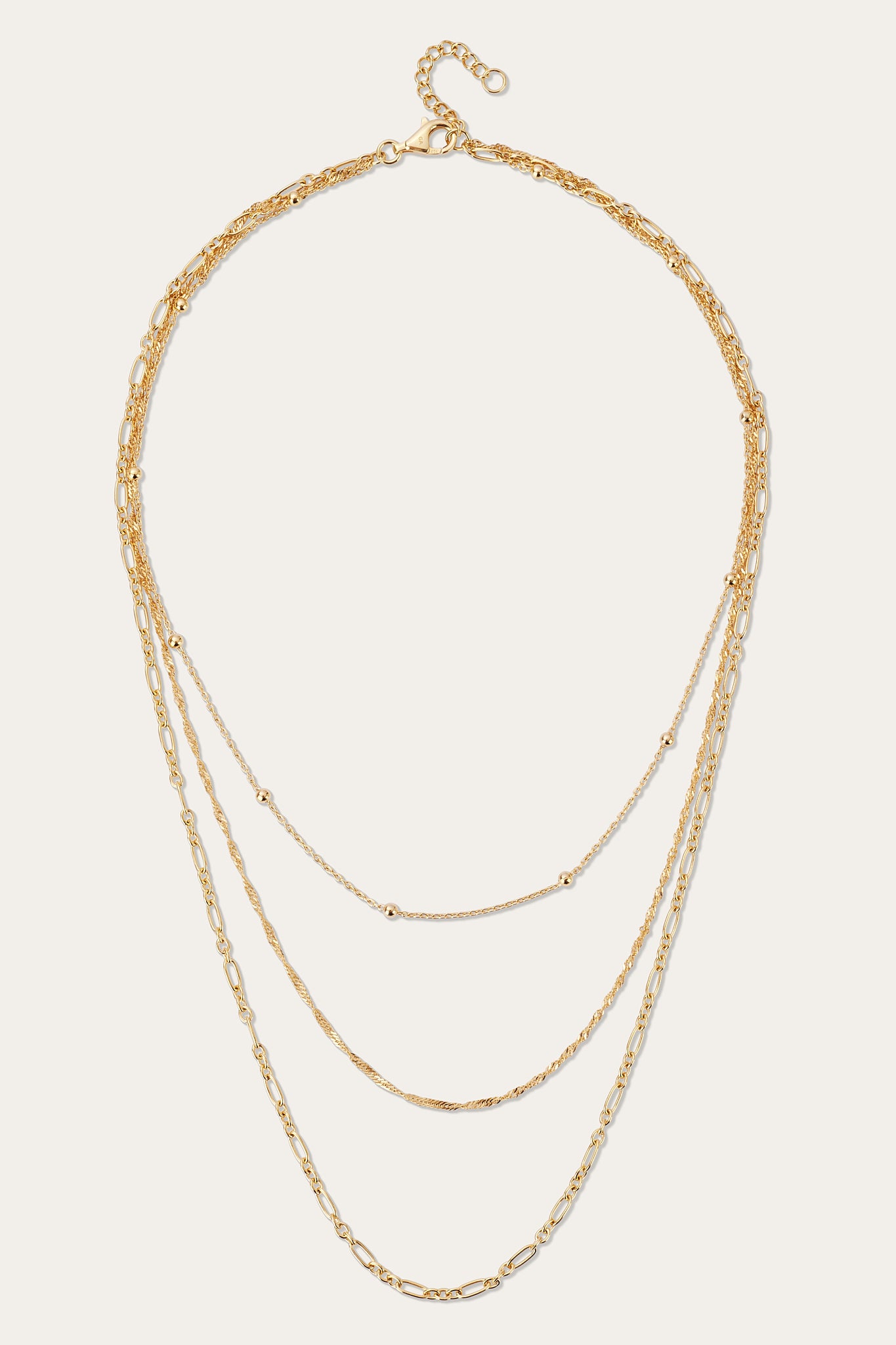gold layered necklace set