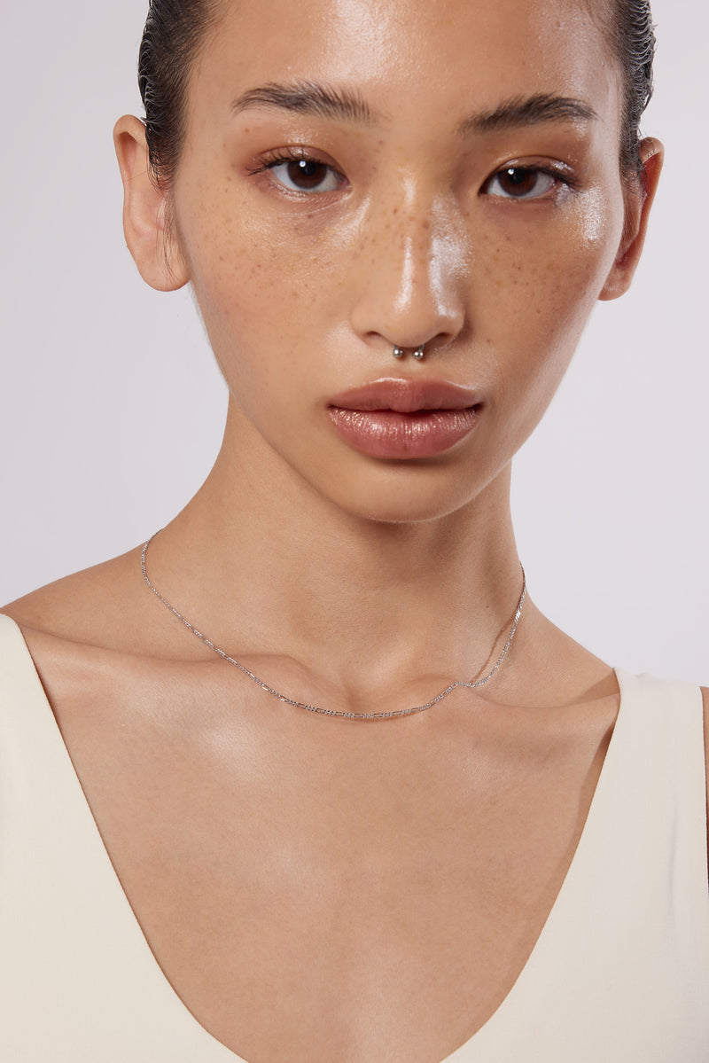 silver layered necklace