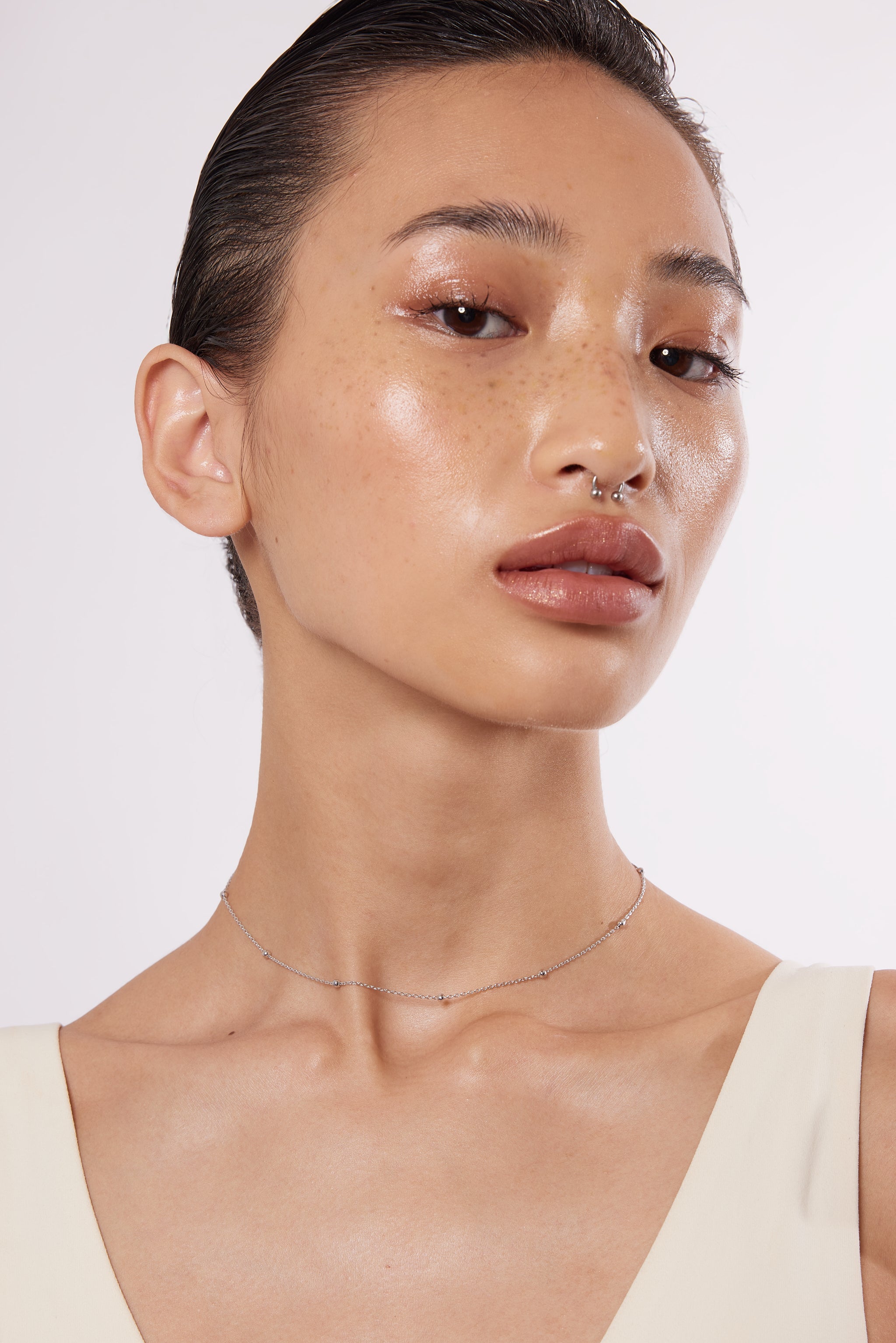 silver layered necklace