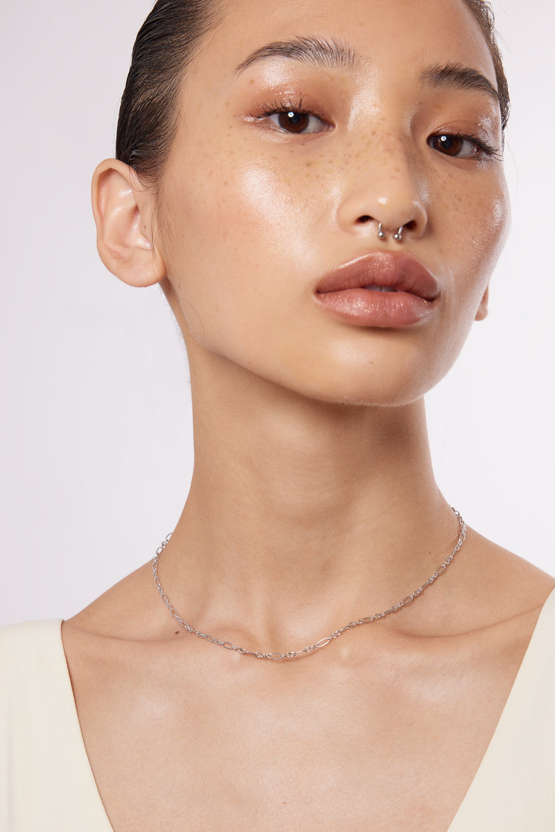 silver layered necklace