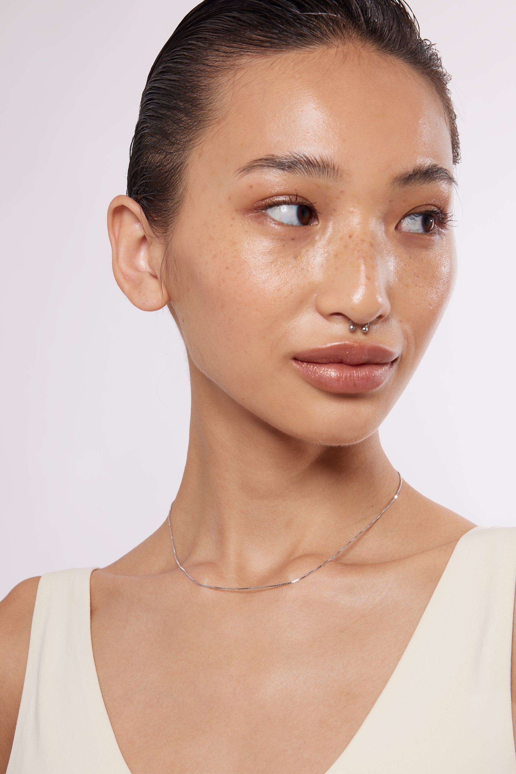 silver layered necklace