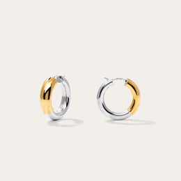 Bella 2.5cm Mixed Metal Hoop Earrings