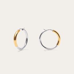 Luna 3cm Mixed Metal Hoop Earrings