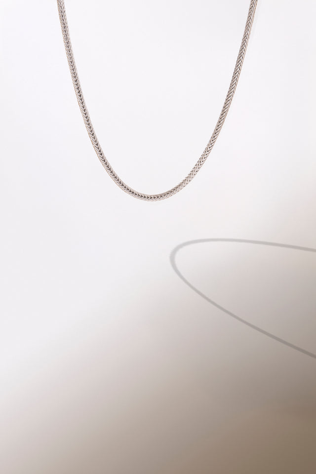 Snake Chain Silver Plated Necklace