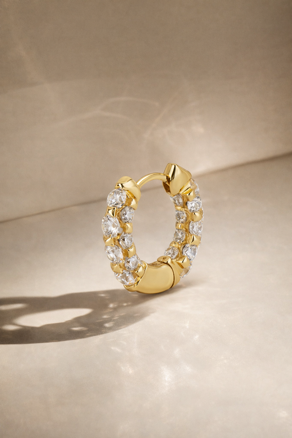 Gatsby gold vermeil huggie