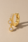 6.5 mm shaker gold vermeil huggie