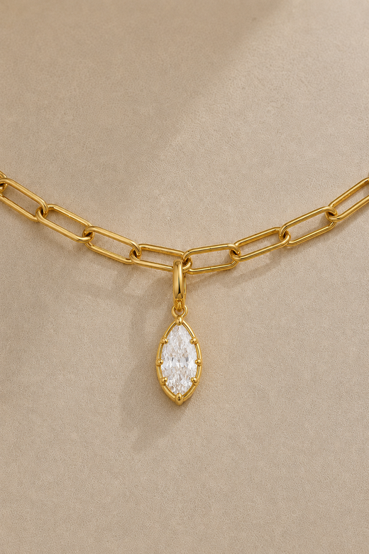Vittoria Marquise Paperclip Chain – Gold