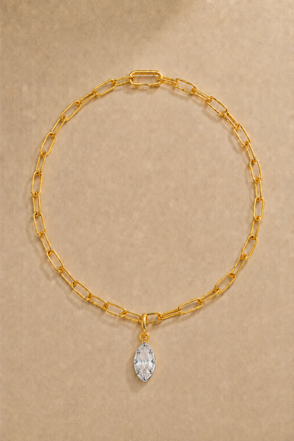 Vittoria Marquise Gold Paperclip Chain – Silver/Gold