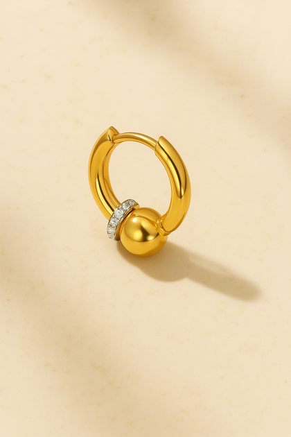Kora Piercing Bead Huggie – Gold