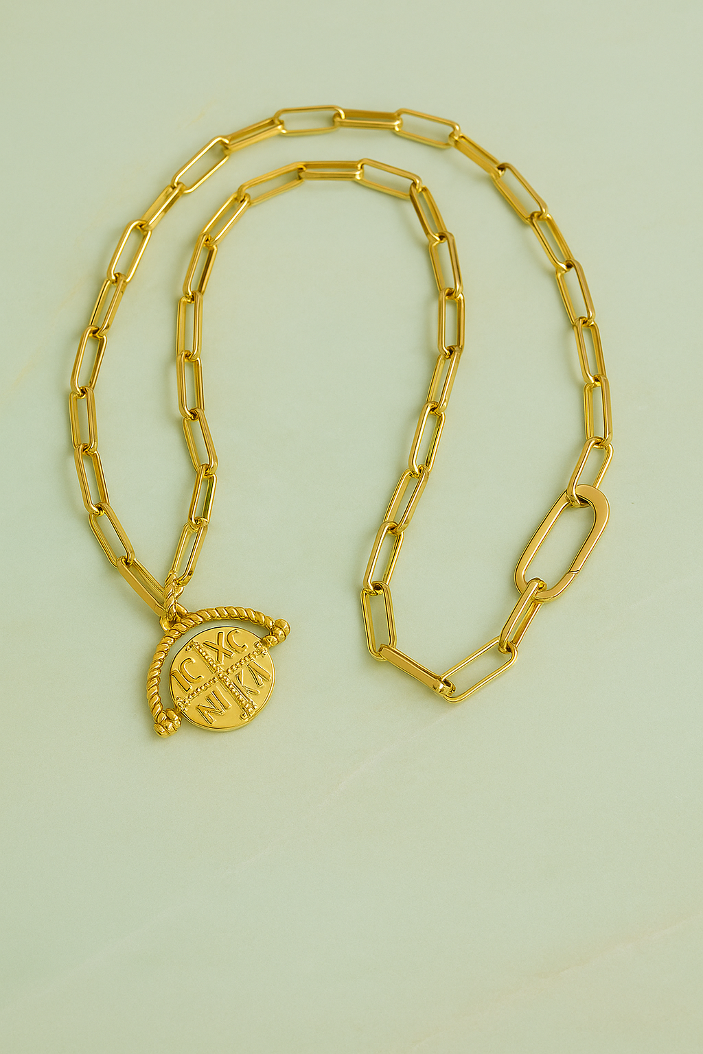 Konstantinato Speira Gold Vermeil Engravable Charm