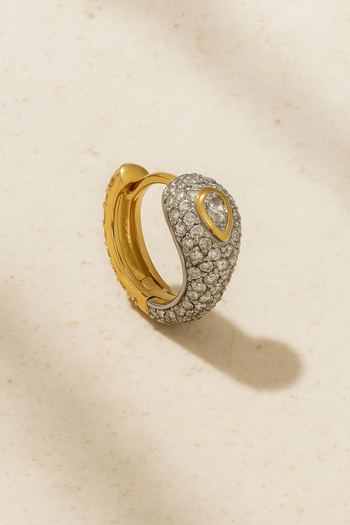 Ophelia Pavé Huggie – Gold