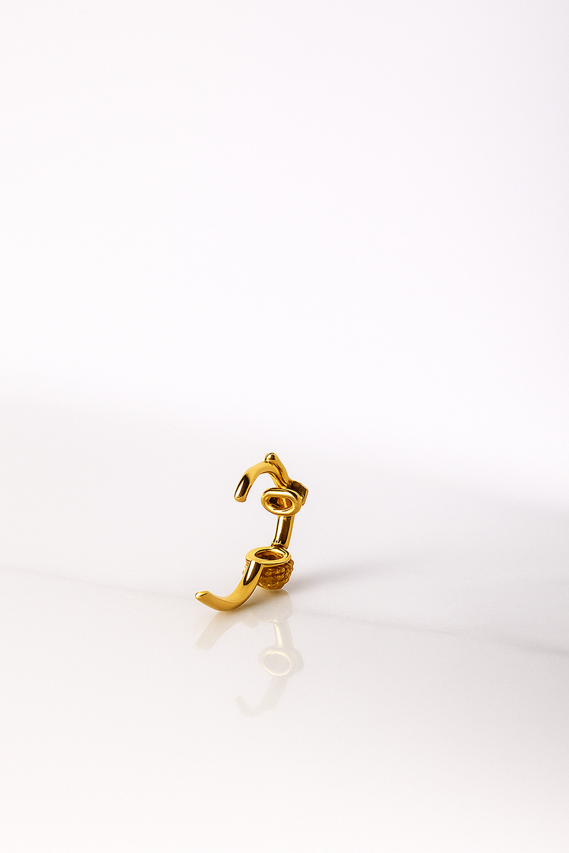 Gold Pavé Huggie Earring 