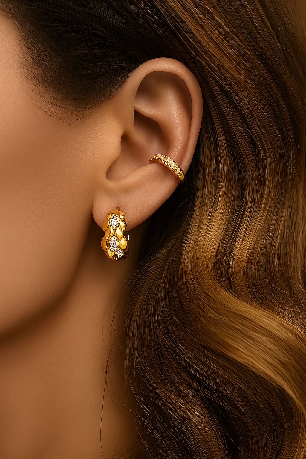 Leona Gold Huggie Earring