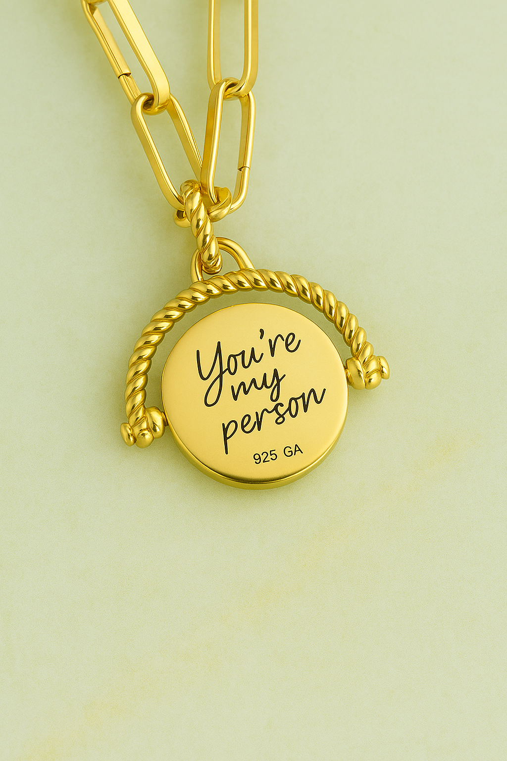 Konstantinato Speira Gold Vermeil Engravable Charm