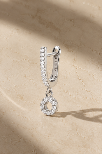 Hanging sun sterling silver earring