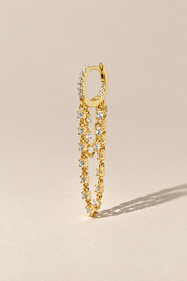 Amina gold vermeil earring