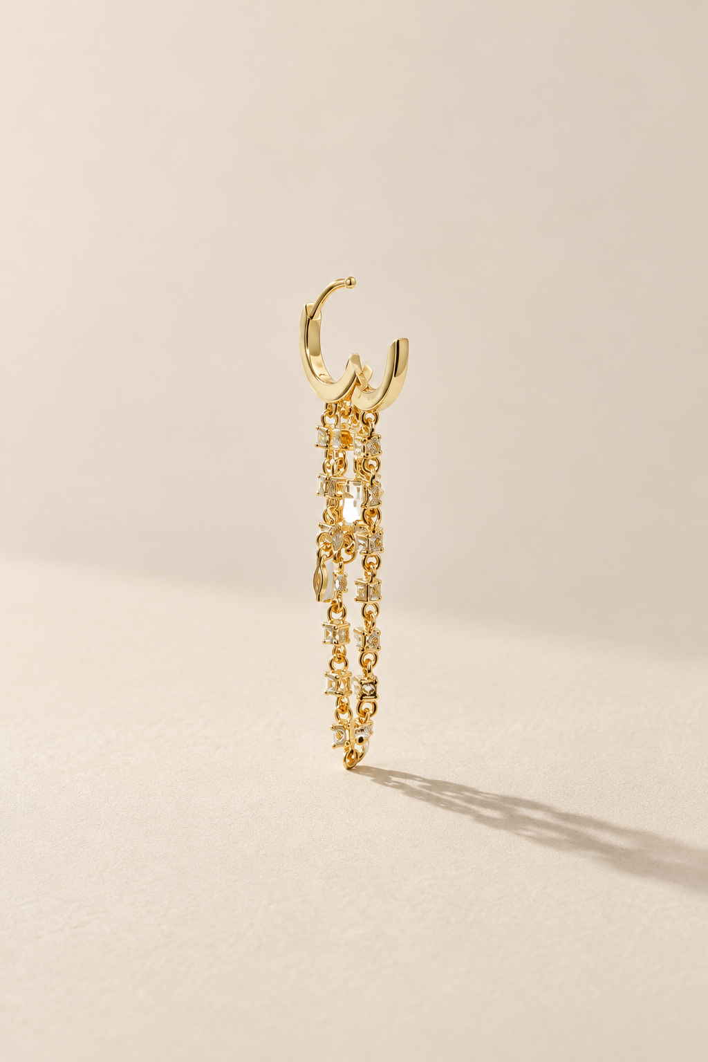 Amina gold vermeil earring