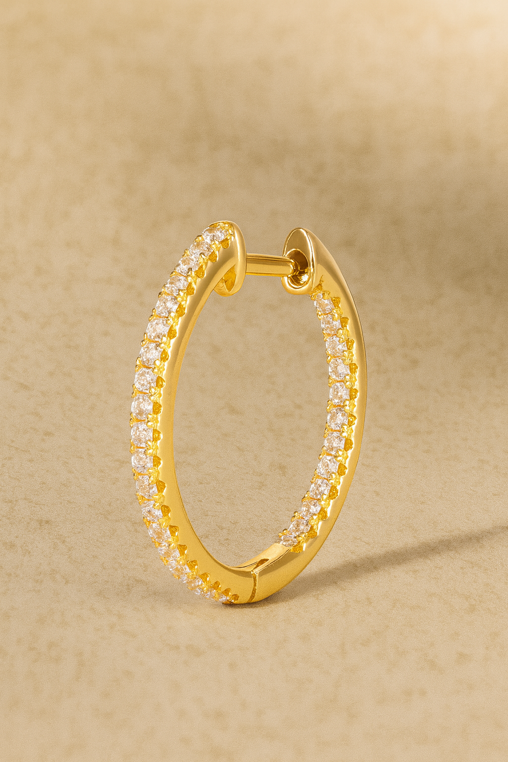 Inside-Out 18 mm gold vermeil hoop