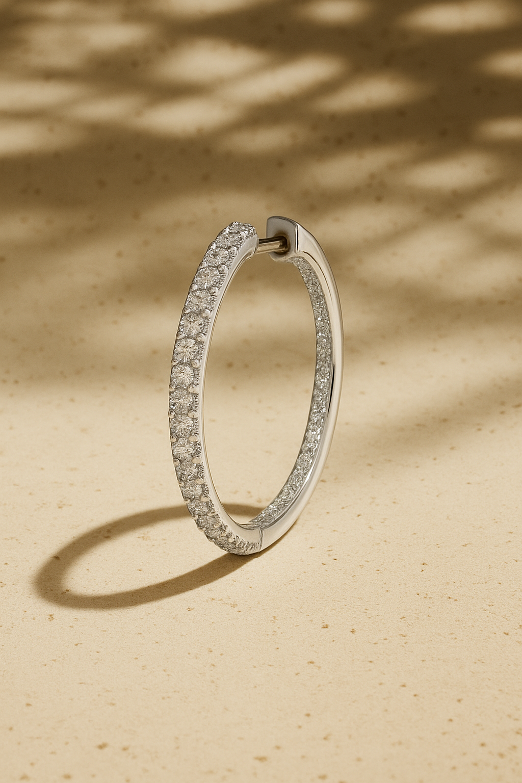 Inside-Out 22 mm sterling silver hoop