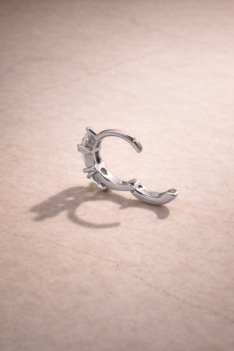 Ivy 6.5 mm Mini Hoop – Silver OPEN