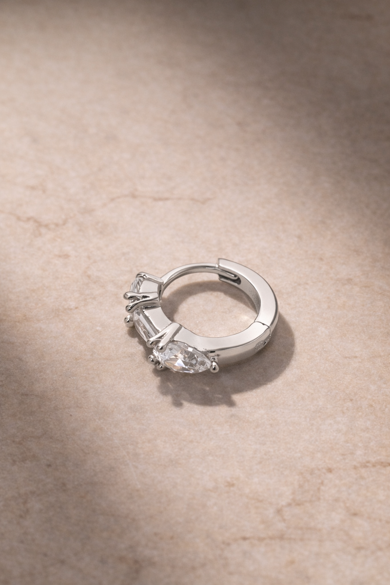 Ivy 8.5mm Mini Hoop – Silver