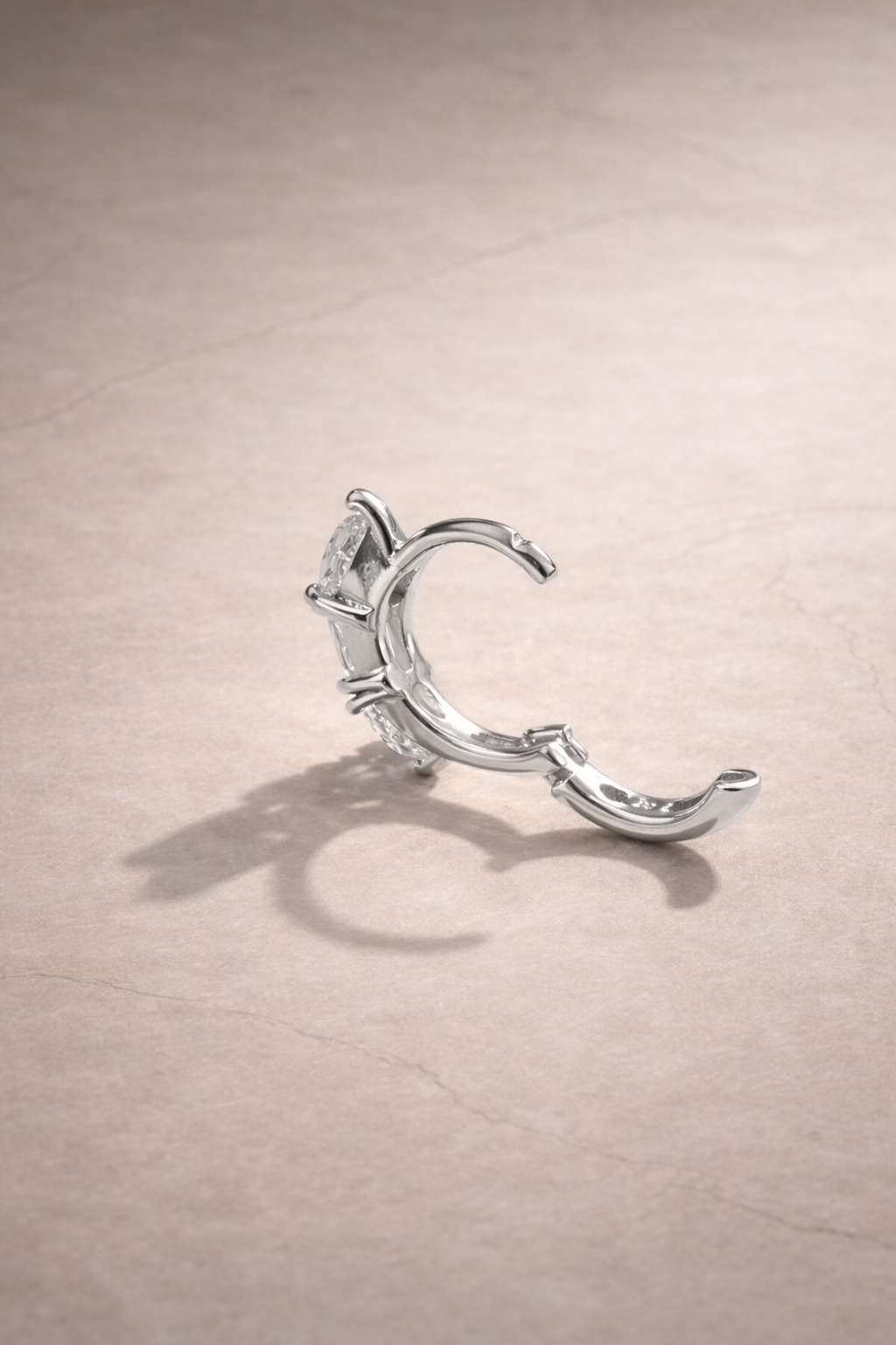 Ivy 8.5mm Mini Hoop – Silver OPEN 