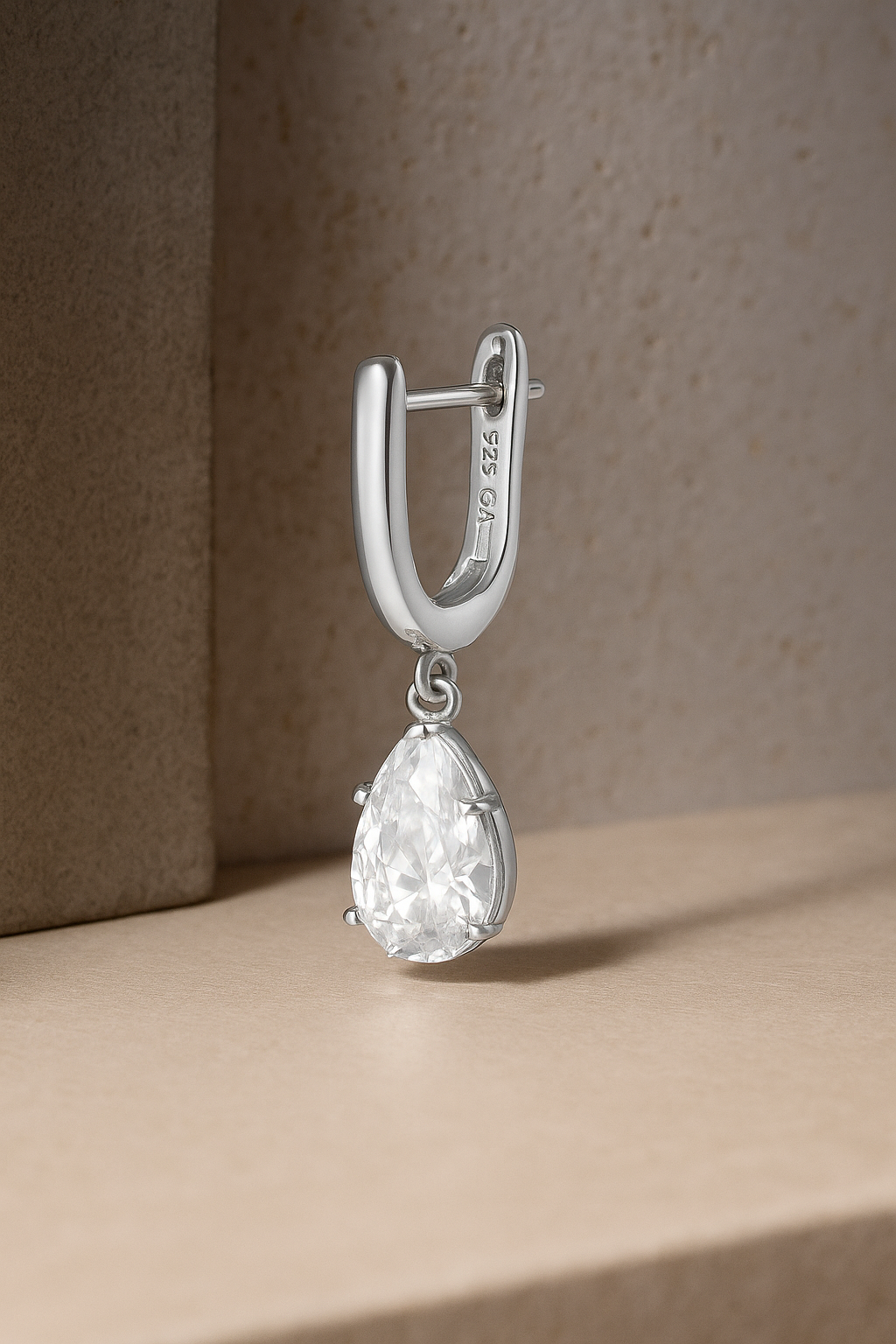 Lacrima Celeste Silver Drop Earring