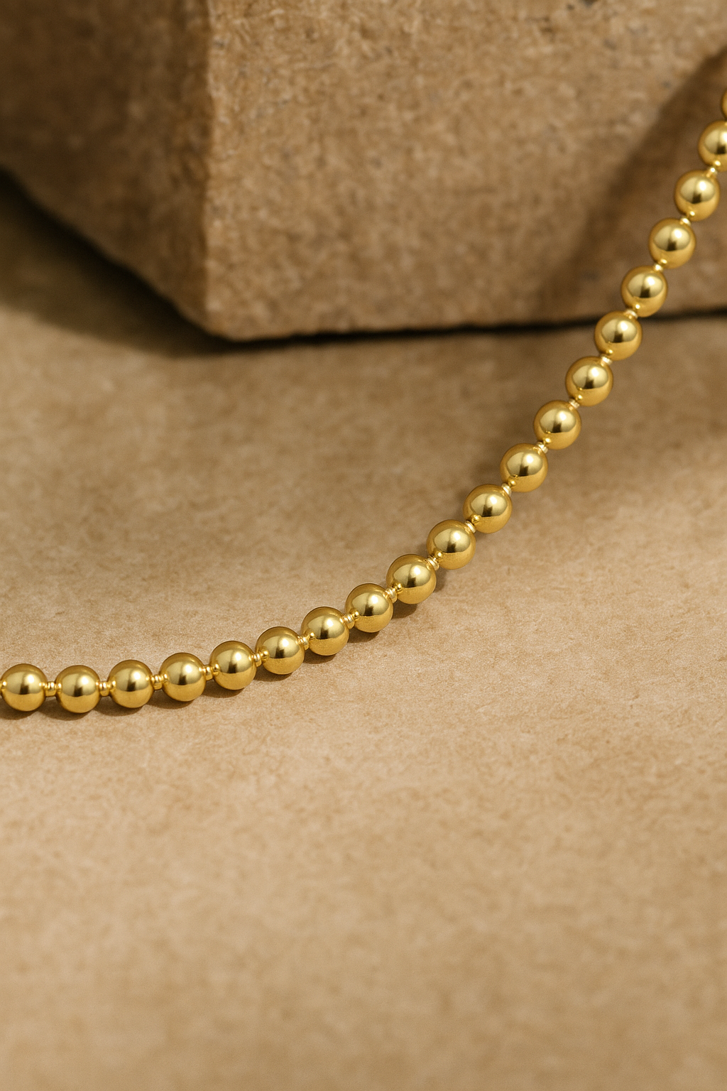Large Beaded Gold Plated Necklace