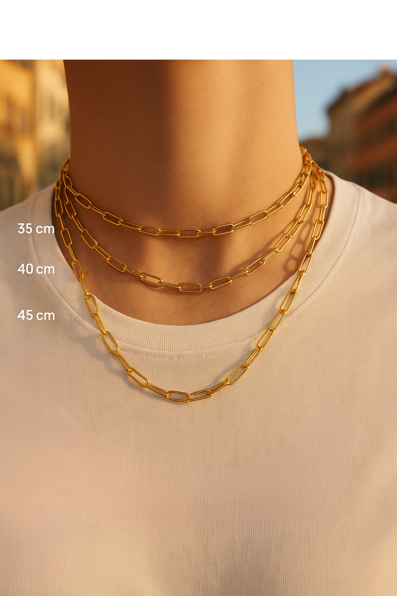 Large link chain gold plated