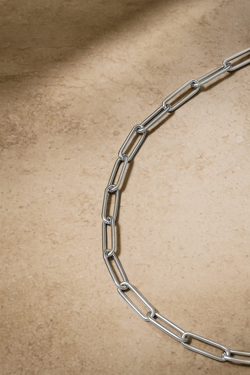 Large Link Paperclip Chain Silver Plated