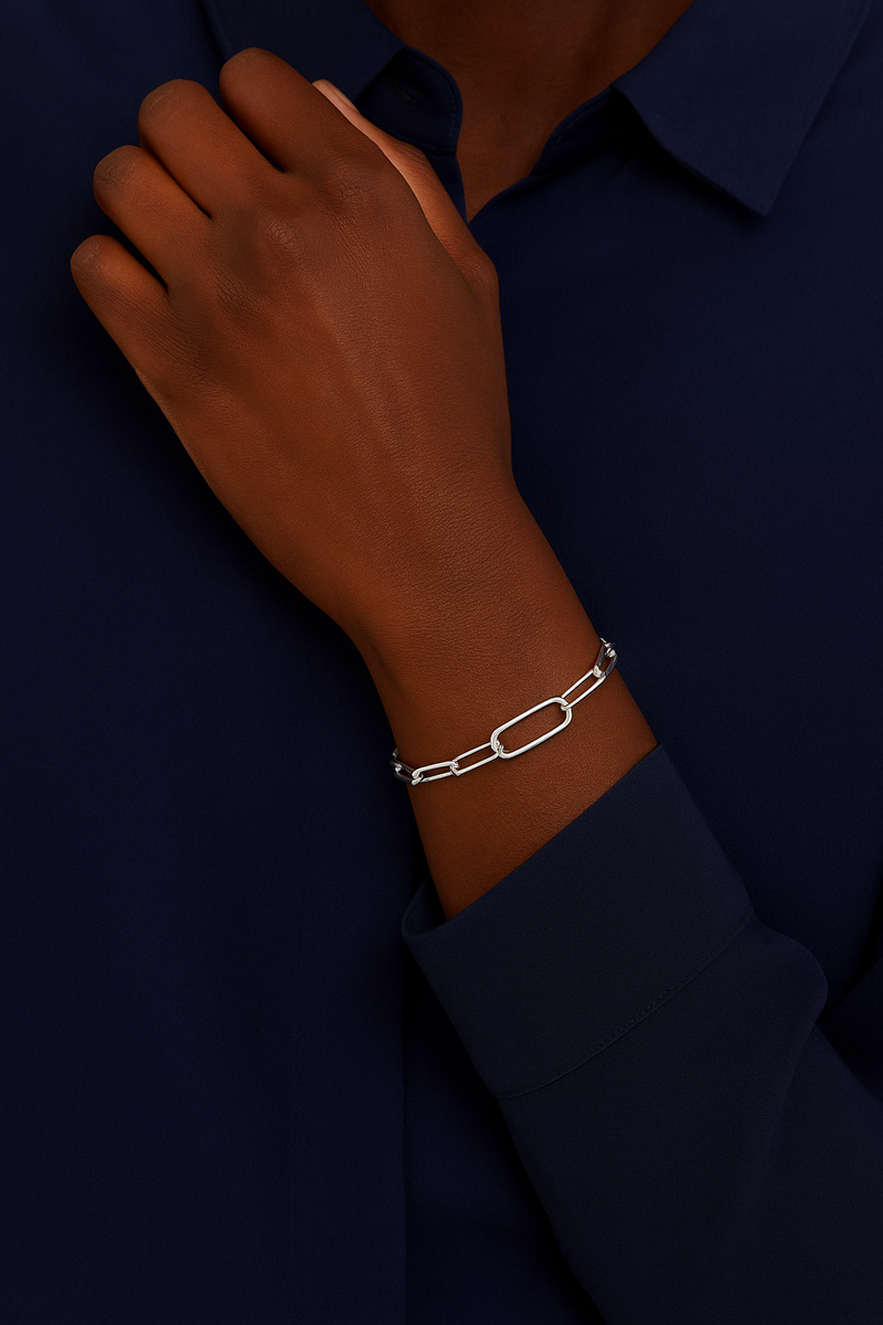 Large Link Silver Plated (Anklet/Bracelet)