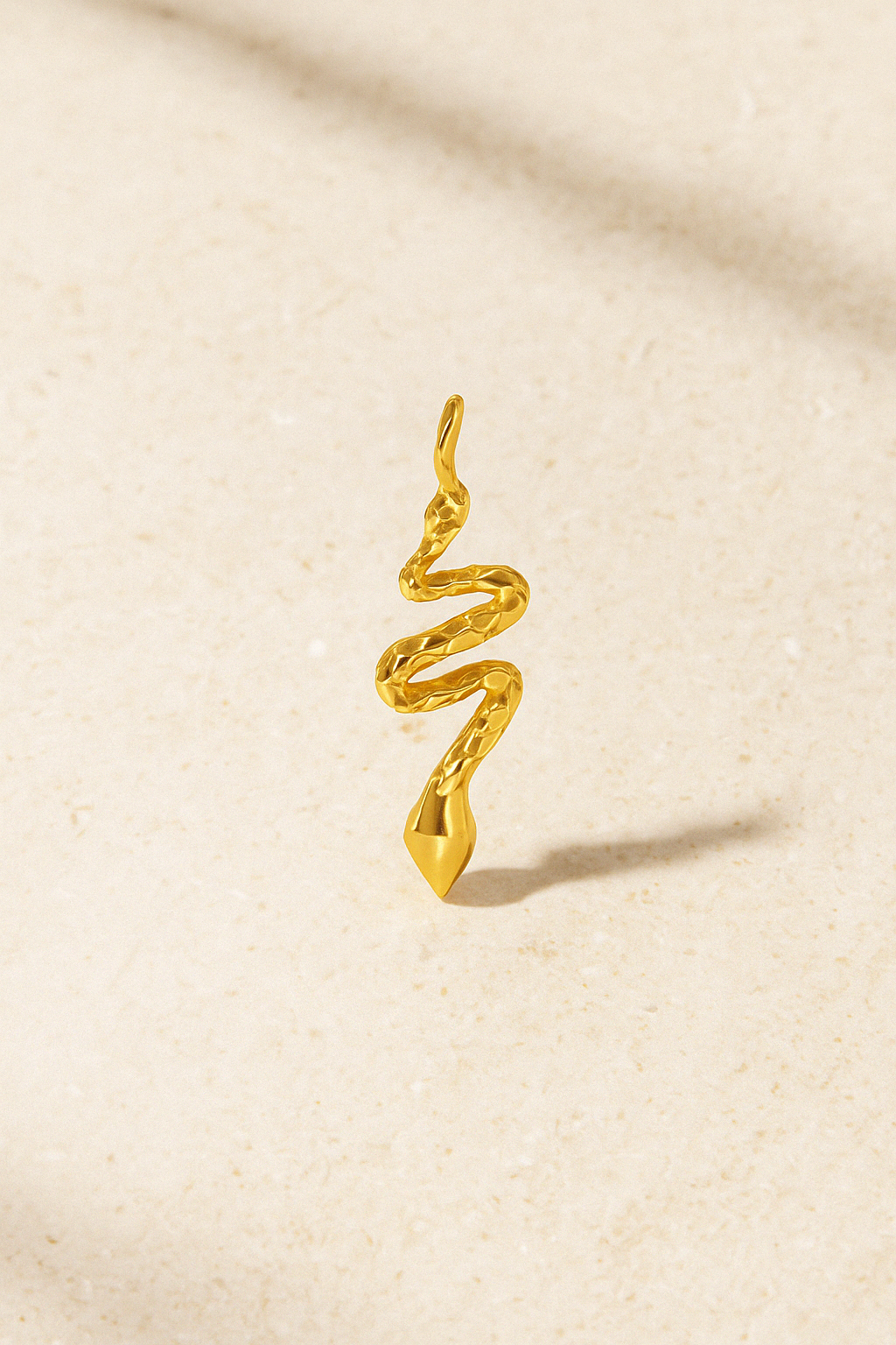 Large Snake Gold Vermeil Charm