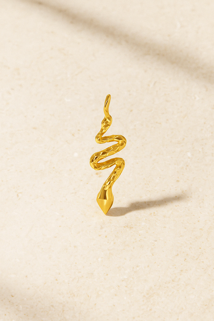 Medium Snake Gold Vermeil Charm