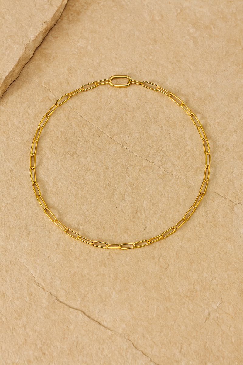 Large link chain gold plated