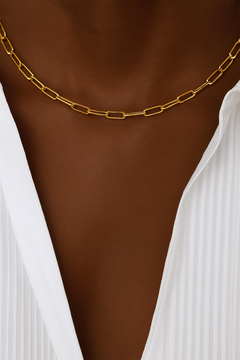 Large link chain gold plated model
