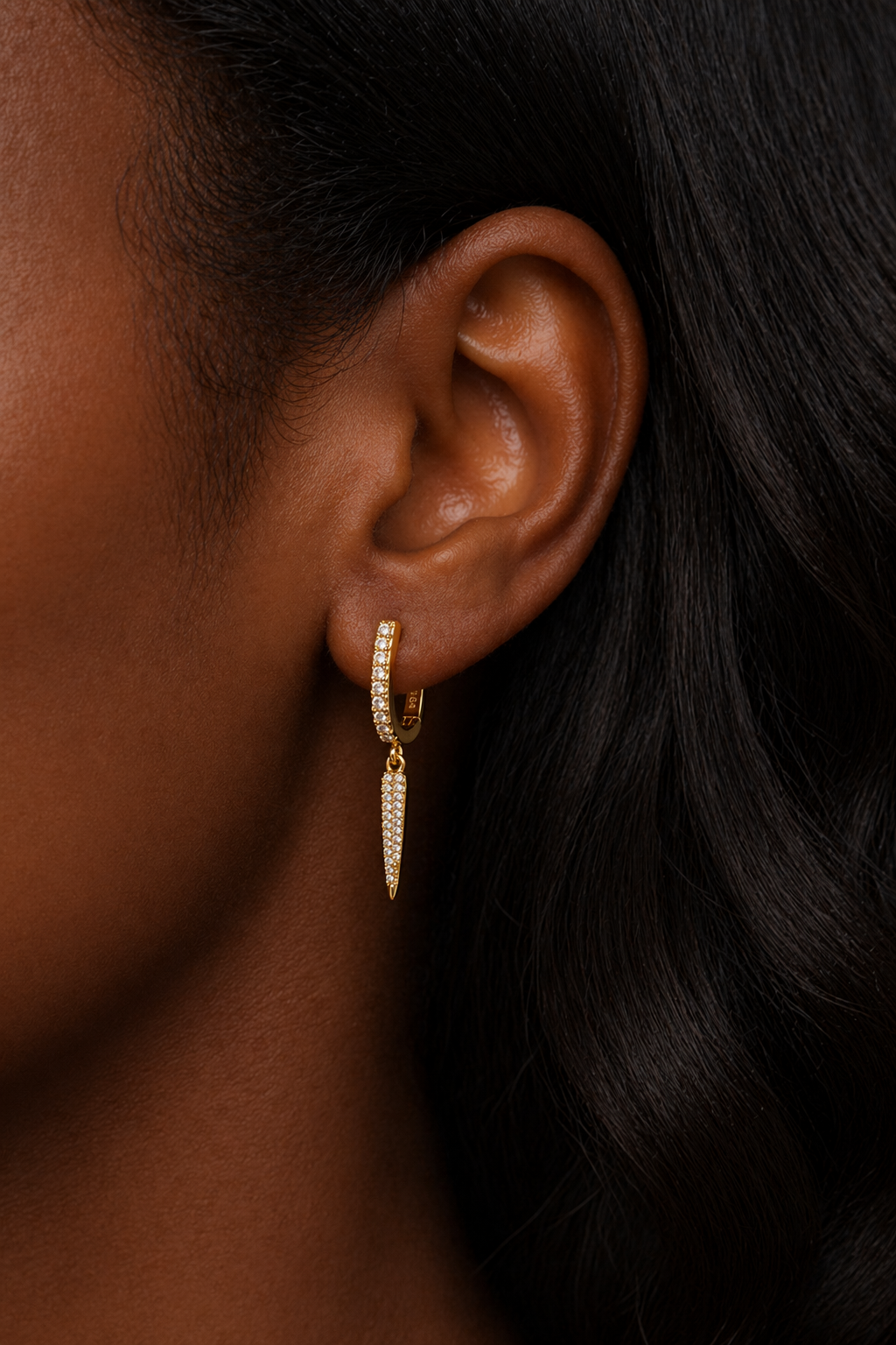 Long Spear Gold Drop Earring – U-Lock