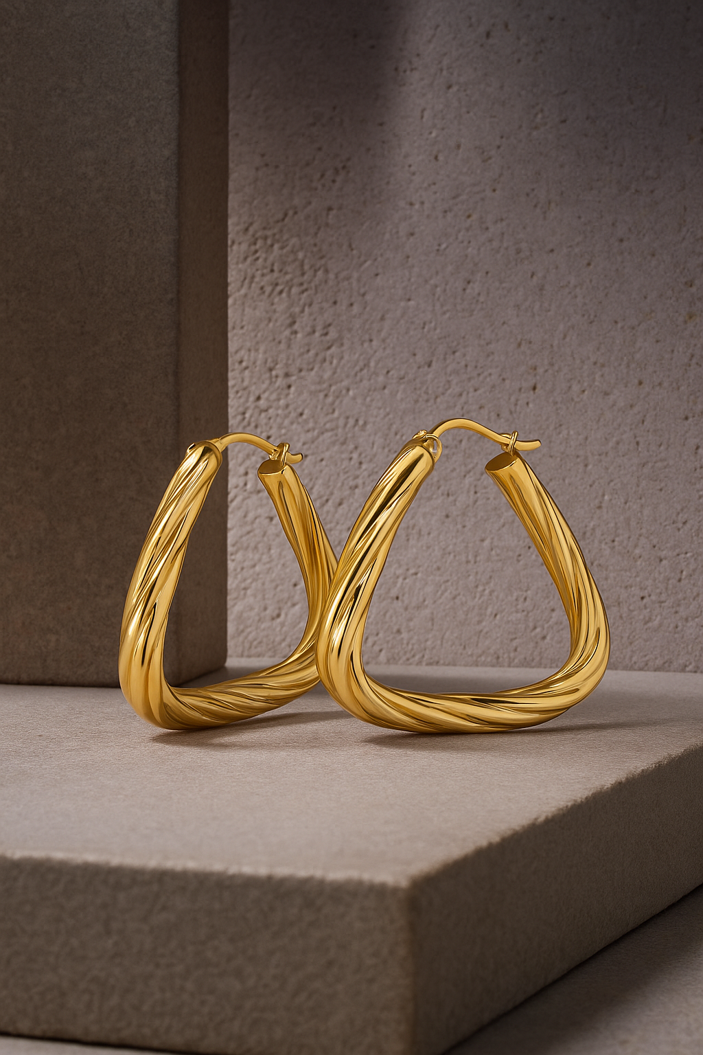 Loulou Capri Gold Vermeil Hoops