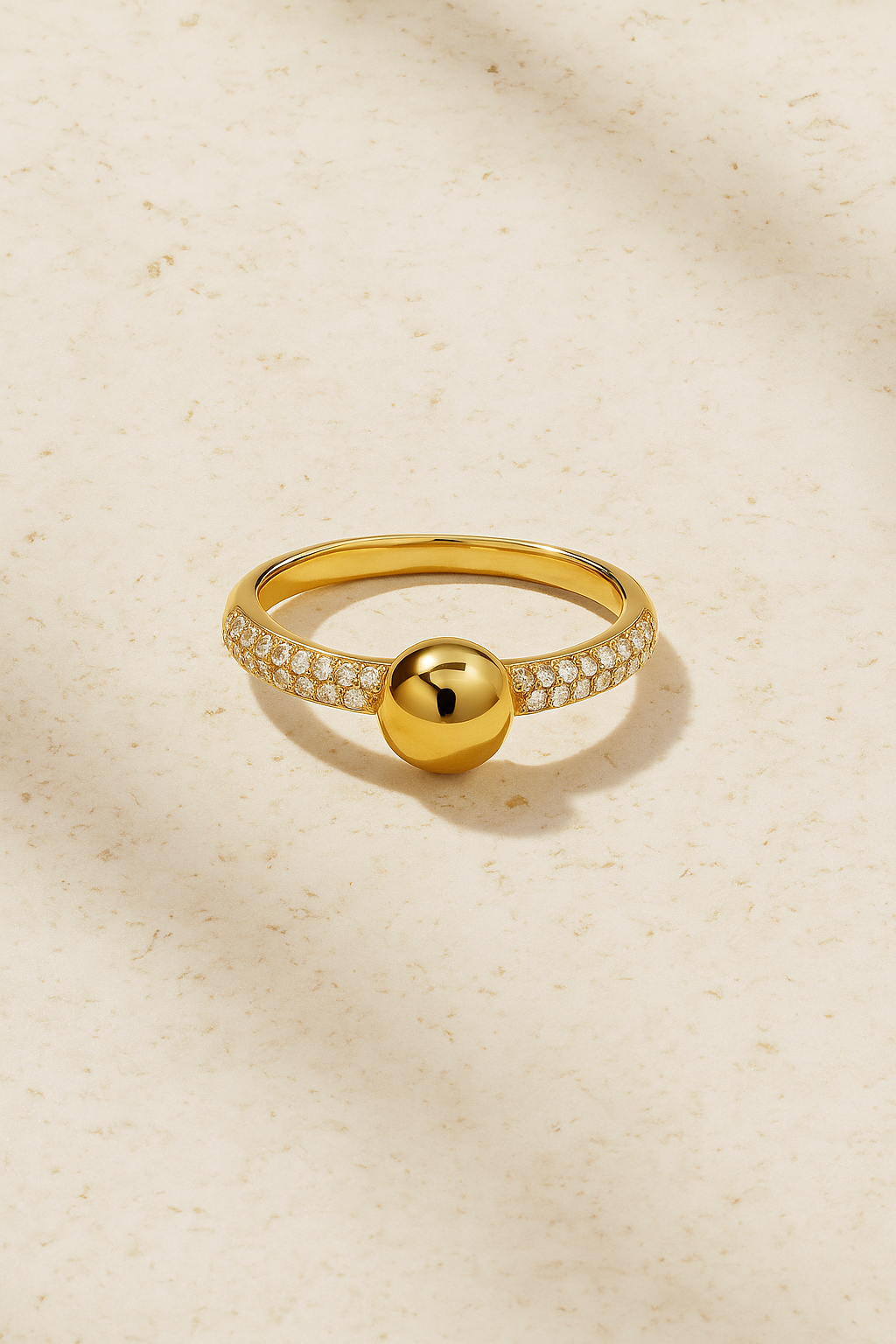 Lumi Inverse Gold Vermeil Ring front