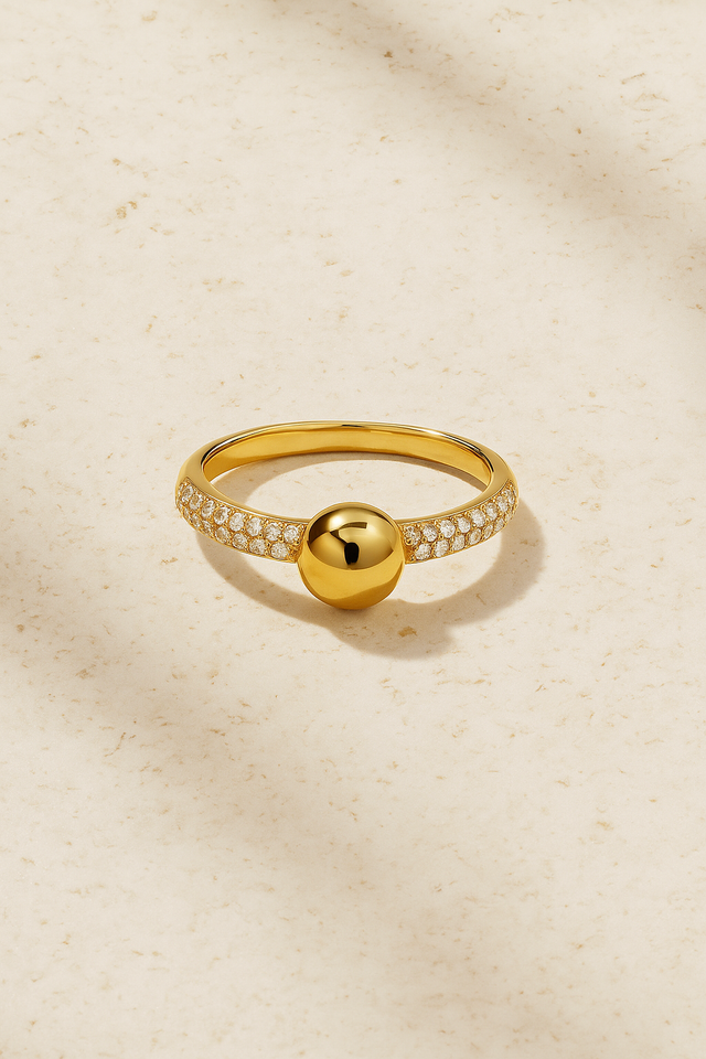 Lumi Inverse Gold Vermeil Ring front