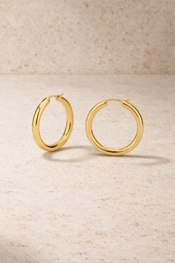 Luna 3 cm Gold Hoops