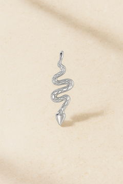 Medium Snake Silver Charm