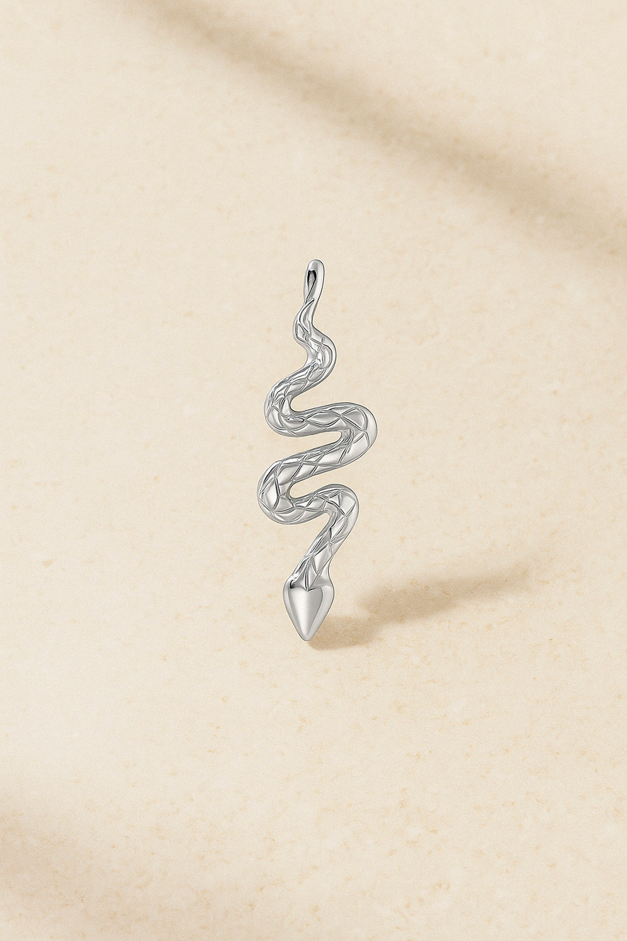 Medium Snake Silver Charm