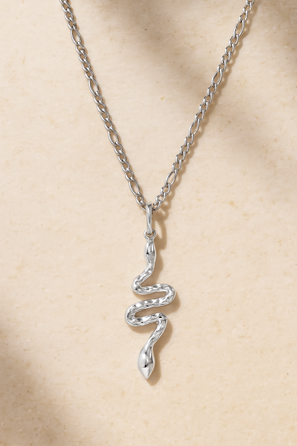 Medium Snake Silver Necklace